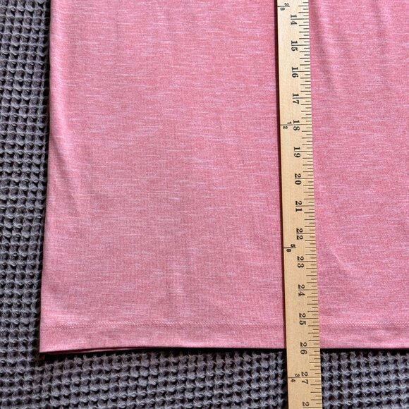 J.Crew Performance Heathered Pink Short Sleeve Henley Shirt Size M - Picture 6 of 7